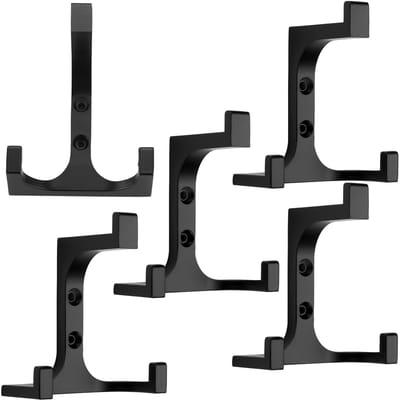 SOTECH 5 stuks Driedubbele haken QUADRO zwart mat 81 x 70 x 50 mm jashaken uit de BlackLine collectie