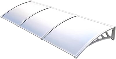 Deurluifel - Voordeur luifel - Bescherming tegen weer - Stille zelfreiniging - 60x120cm - Zwart