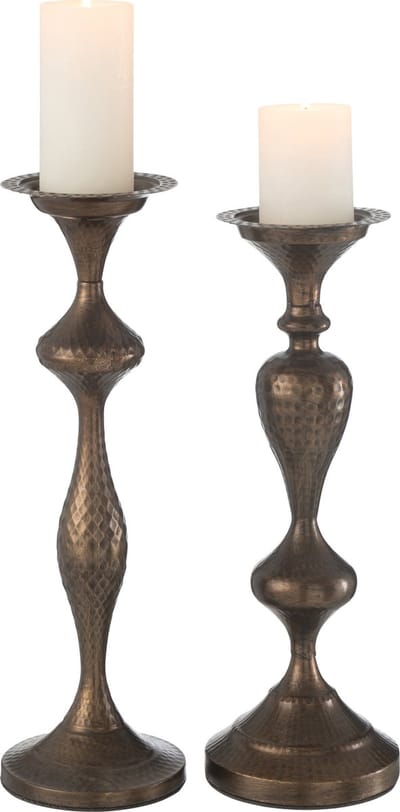 J-Line kaarshouder - metaal - bruin - 2 stuks