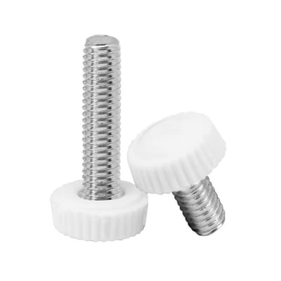 Dailygoods- Kartelschroef kunststof ronde kop - Vleugelschroef - Bevestigingselement - M5x16mm - 20 stuks - Gemakkelijk aan te trekken zonder gereedschap - Bevestigingsschroef
