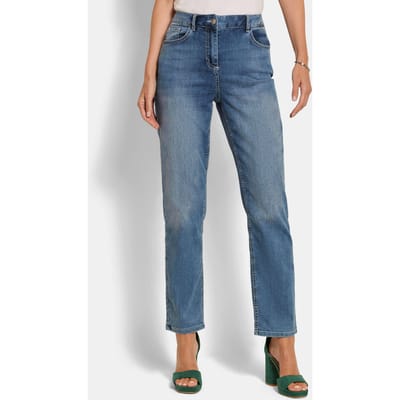 Jeans CARLA met rechte pijpen - lichtblauw - Gr. 54 van Goldner Fashion