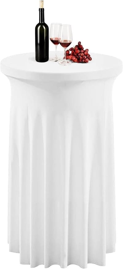 Spandex Tafelhoes - Rekbare Hoes - Feestelijke Decoratie - Stabiele Dekking - 24 inch - Effengekleurd