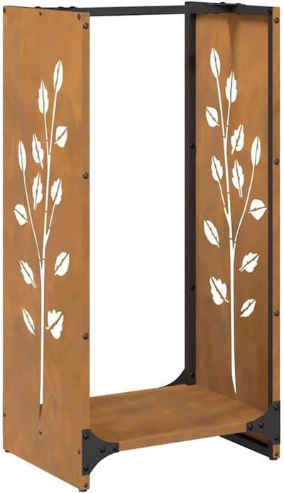 Houtopslag Rek Binnen en Buiten - Robuuste Stalen Houtblok Houder 40x30x80 cm