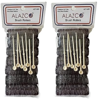 Vintage Haarrollers Set van 14 Stuks - Medium Krulspelden met Flexibele Pins