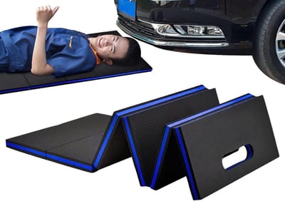 Opvouwbare Kniekussen - Mechanische Mat - Auto Onderhoud - Draagbare Opbergoplossing - 116 x 40 cm - Zwart