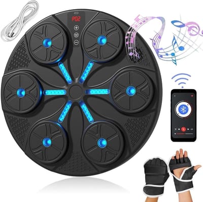 Music Boxing Machine - Smart Music Boxing Machine, Wall Mounted Boxing Workout, Ondersteunt Bluetooth, Snelheidsinstelling, Boksmachine met muziek