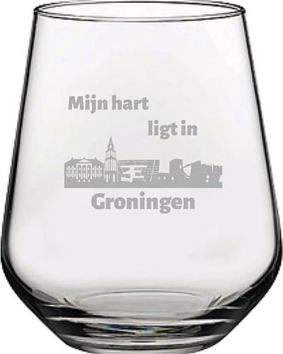 Gegraveerde Drinkglas 42,5cl Groningen
