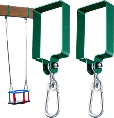 Schommel Ophangingen - Tweedelige Monteerbevestigingsset Verbindingsstuk - Buiten Speeltoestellen - Weerbestendige Staalconstructie - 145 x 95 cm - Groen