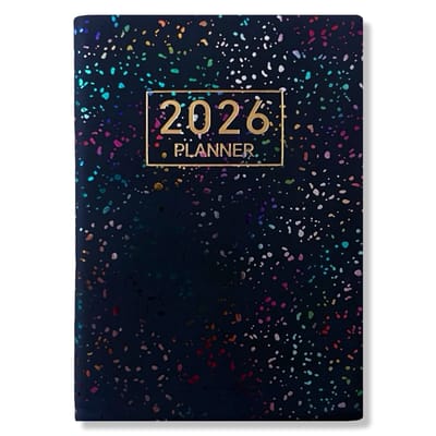 2026 Agenda - Weekagenda 7D/2P - A5 Softcover Rainbow Zwart - 15x21cm
