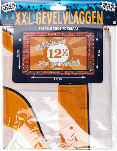 XXL Gevel vlag - 12,5 jaar getrouwd