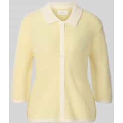 Cardigan met wol en polokraag