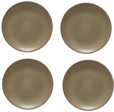 Costa Nova Arenito dinerbord 28 cm Saliegroen mat Portugees Aardewerk set van 4
