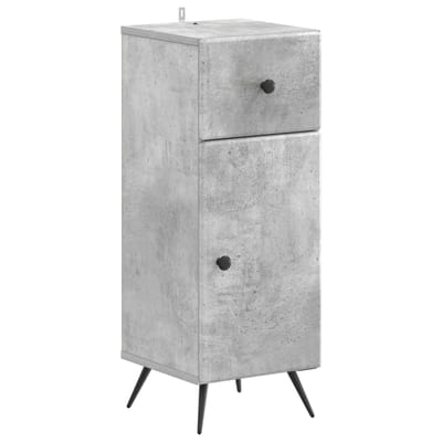 vidaXL - Badkamer - Opbergkast - BREDA - Betongrijs - 30 - x - 31 - x - 80 - cm