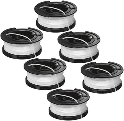 Trimmerspoel Lijn - Grastrimmer Draad - Tuinonderhoud - Voorgewikkeld Snel Verwisselbaar - 6-pack - Zwart