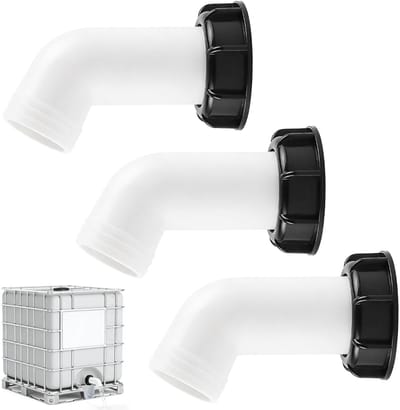 Dailygoods- IBC-afvoermonden 3 Stuks - IBC-adapter S60 x 6 - IBC-afvoerstukken - Premium Accessoires - Waterreservoir - Robuuste Constructie