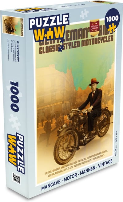 Puzzel Mancave - Motor - Mannen - Vintage - Legpuzzel - Puzzel 1000 stukjes volwassenen
