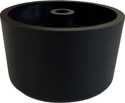 FLE - Meubelpoot zwart rond Ø 5 cm en hoogte 3 cm van kunststof