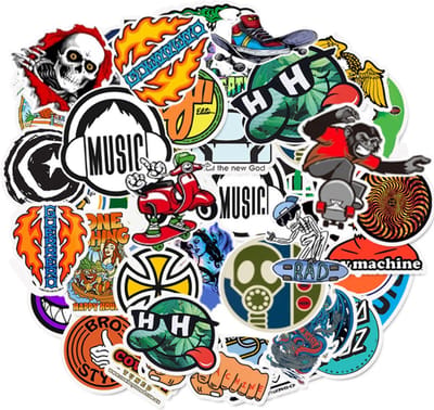 Go Go Gadget - 50 Stuks Skateboard Logo Stickers - Voor Volwassenen & Kinderen - Perfect voor Laptops & Skateboards!