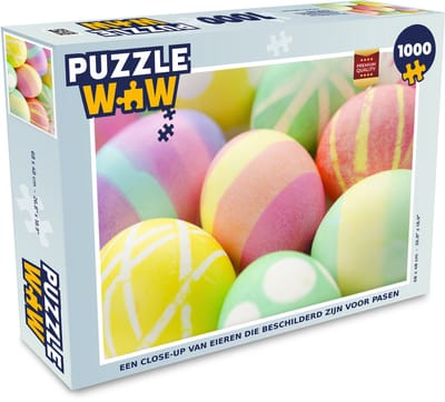 Puzzel Een close-up van eieren die beschilderd zijn voor Pasen - Legpuzzel - Puzzel 1000 stukjes volwassenen