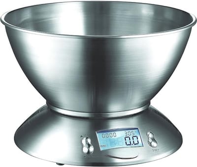 MMP® Keukenweegschaal digitaal met kom - Keukenweegschaal - Keukenweegschaal digitaal - Zilver - 20cm x 20cm x 9cm