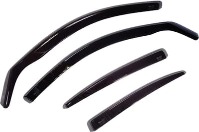 Zijwindschermen donker getint tbv BMW 3-serie E90 4-deurs SEDAN model vanaf 2005 - 2012 set is voor de 4 deuren V + A pasvorm