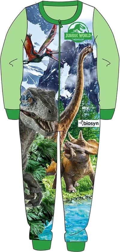 Jurassic World - Onesie - Maat 98/104 - Dinosaurus - Pyjama - Dino - Jumpsuit