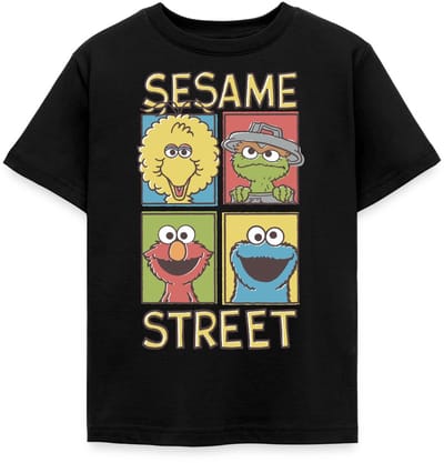 Sesamstraat Bibo Oscar Elmo Koekiemonster T-Shirt Kinderen