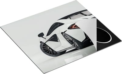 Chefcare Inductie Beschermer Witte Sportwagen Auto - 60x50 cm - Afdekplaat Inductie - Kookplaat Beschermer - Inductie Mat