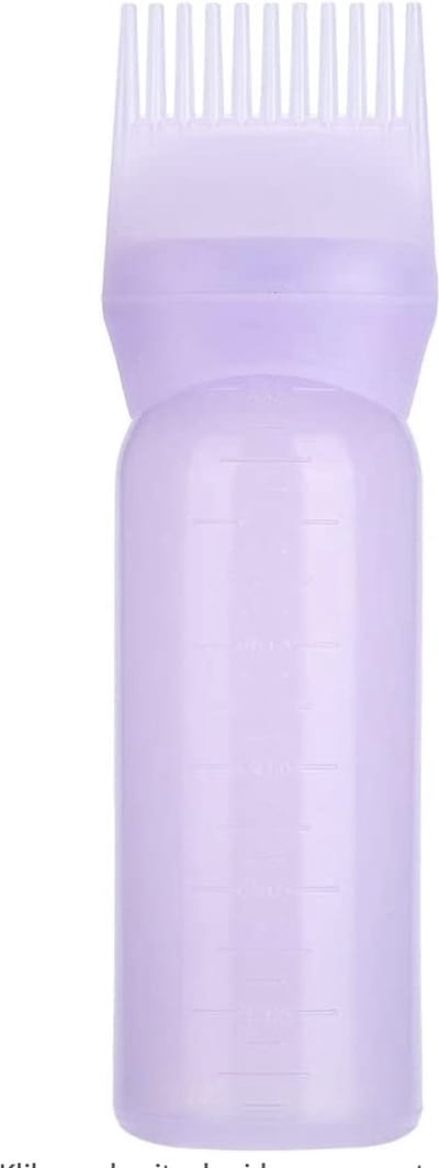 The Hair Bottle - Haar olie fles - Haarverf of Haarolie aplicator met kam - Haarfles voor olie & verven in Paars