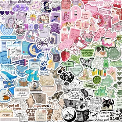130PCS Stickers voor Boeken en Lezen, Creatieve Stickers voor Laptop, E-reader en Scrapbook, Perfect voor Boekliefhebbers en Journalen