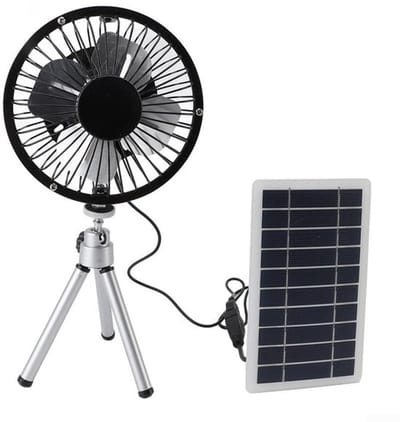 Allecto - Draagbare ventilator - Zonne-energie - Efficiënte koeling