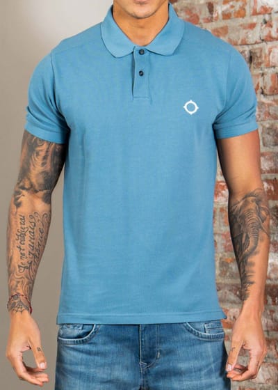 MA.Strum Mastrum pique polo - aegean blue