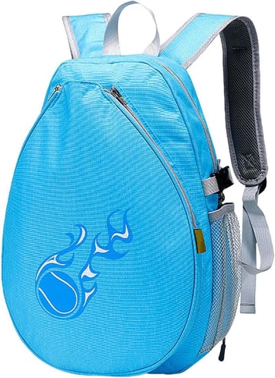 Sporttas Kinderen - Sporttas Rackets - Sporten Organiseren - Apart Schoenenvak - 40x28x15 cm - Hemelsblauw