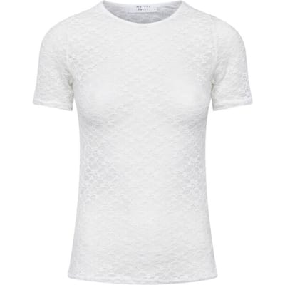 SISTERS POINT Gimas-ss - Dames t-shirt - Cream - Maat XS