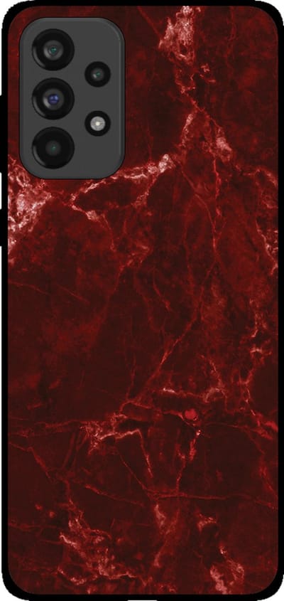 Smartphonica Telefoonhoesje voor Samsung Galaxy A73 5G met marmer opdruk - TPU backcover case marble design - Rood geschikt voor Samsung Galaxy A73 5G