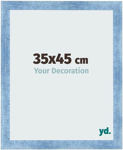 Your Decoration - Fotolijst 35x45 cm - MDF - Helder Blauw Geveegd - Pisa