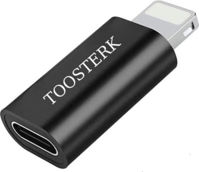 USB Type-C Bliksem Vrouwelijke Oplaadkabel Adapter -Niet Geschikt voor oordopjes of koptelefoon - zwart