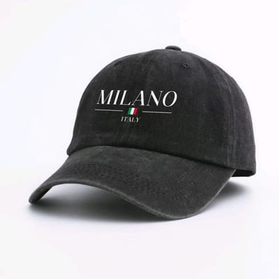 Nieuwe Vintage Gewassen Stadsletterpatroon Baseballpet Casual Verstelbaar Buiten Straatkleding Hoed Adjustable&>8Y black