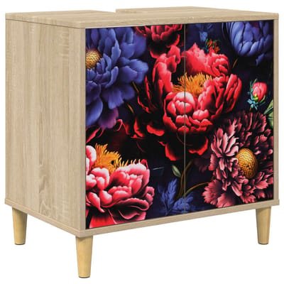 vidaXL - Badkamerkast - KIEL - Sonoma - 60 - x - 40 - x - 60 - cm - Bewerkt - hout