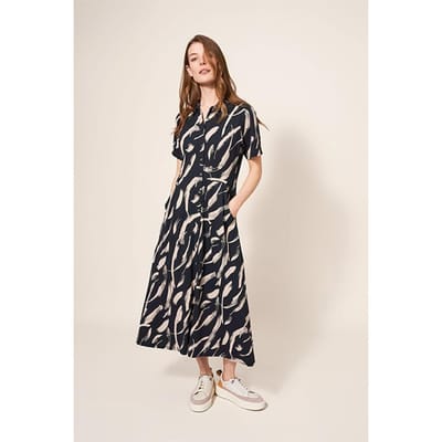 White Stuff Rua Jersey Shirt Dre Black Printed Size: 10 PETITE | Shirt Dresses Outlet | Dames | Zwart
