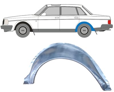 Binnen reparatiepaneel achterste spatbord voor Volvo 240 1975-1993 / Links
