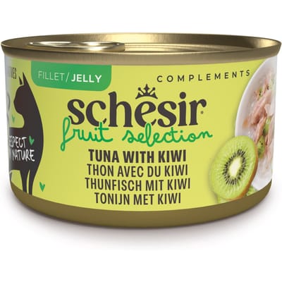 12x75g Schesir Cat Fruit Selection tonijn en kiwi in gelei natvoer voor katten
