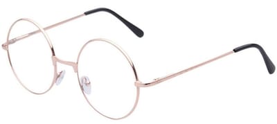 Dailygoods- Ronde Bril - Metalen Frame - Helder Glas - Retro Stijl - Cosplay Accessoire - Klassiek Ontwerp - Standaardformaat
