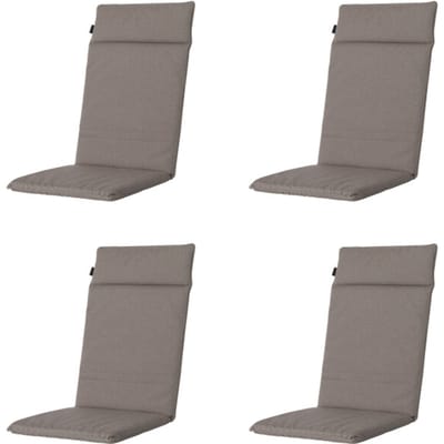 Madison - Tuinstoelkussen Hoge Rug Manchester taupe - Ca. 120x50 cm - Set van 4