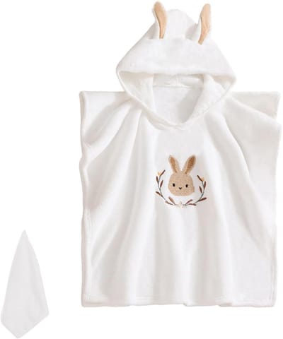 Super Absorberende Baby Bad Poncho Handdoek met Kap voor Pasgeborenen en Peuters 0-3 Jaar, Ideaal voor Bad en Zwemmen