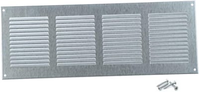 Verzinkt Ventilaties Rooster (400x150mm) met Insectenhor voor Buitenlucht Afvoer