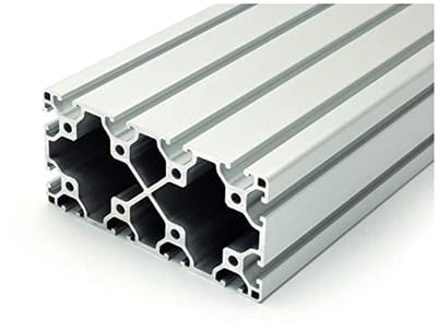 Aluminium Profiel 60x120mm I-Type Sleuf 6 Licht Zilver Geanodiseerd 1500mm