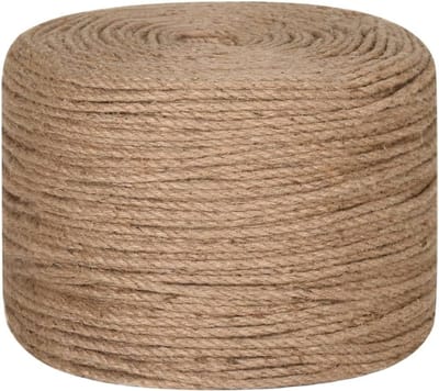 Jute Touw - Natuurlijk Touw - Tuinieren en Klussen - Sterk en Duurzaam - 250m x 8mm - Natuurlijk
