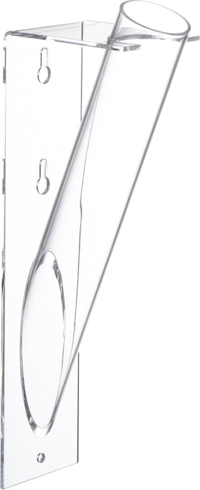 J-Line vaas Bloemenhouder Tube - kunststof - transparant - 9.5 cm hoog