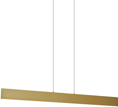 QAZQA straight - Moderne LED Hanglamp voor boven de eettafel | in eetkamer - 1 lichts - L 111 cm - Messing - Woonkamer | Slaapkamer | Keuken